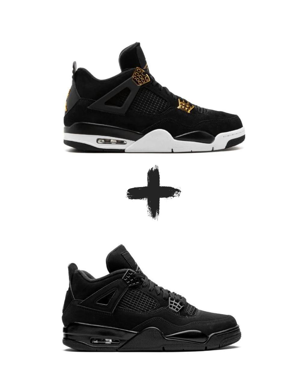 Nike Air Jordan 4 Black Cat + Nike Air Jordan 4 Royalty