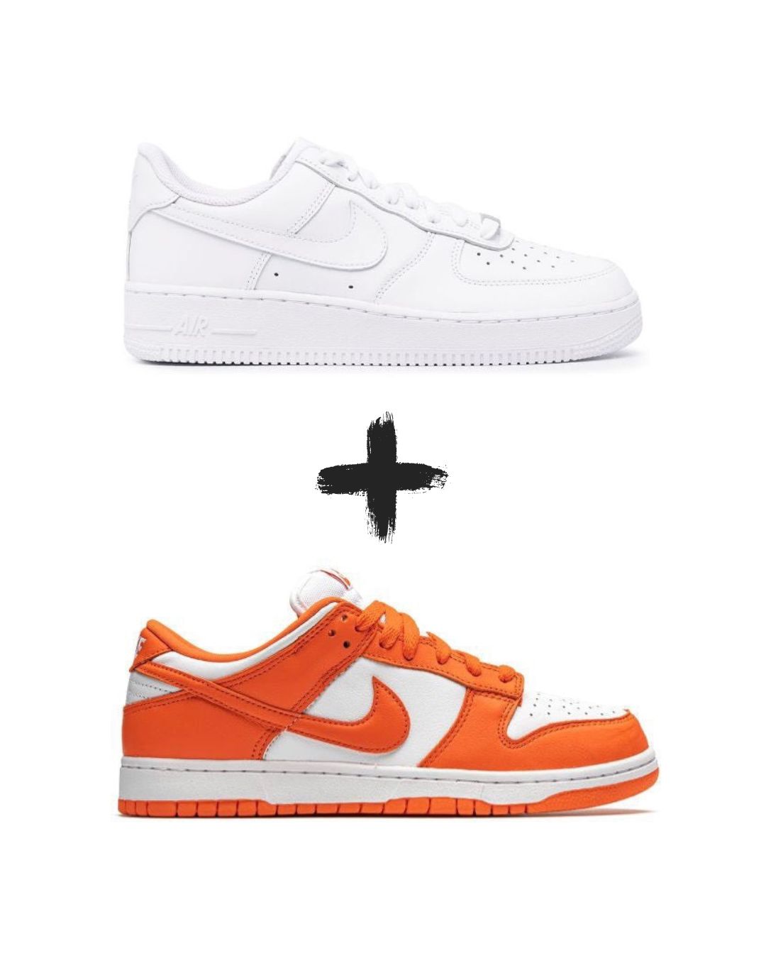 AirForce 1 Classic+Nike Low Syarcuse Orange