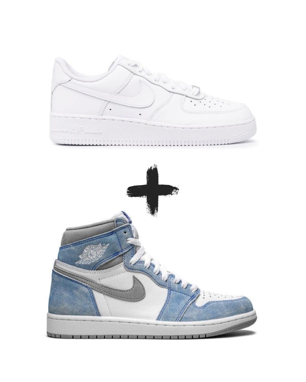 AirForce 1 Classic+Nike Jordan 1 High Hyper Royale