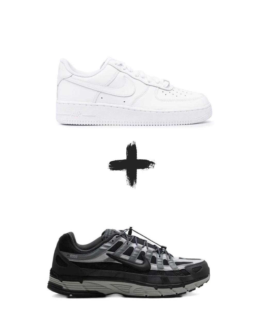 Nike Airforce 1 + Nike p6000