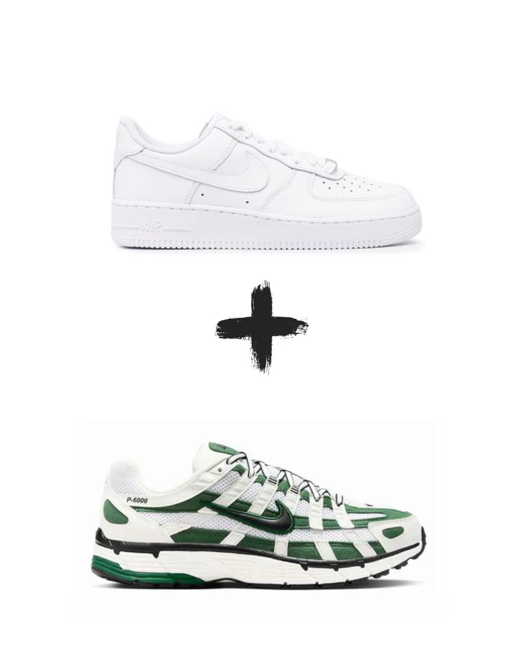 Nike Airforce 1 + Nike p6000