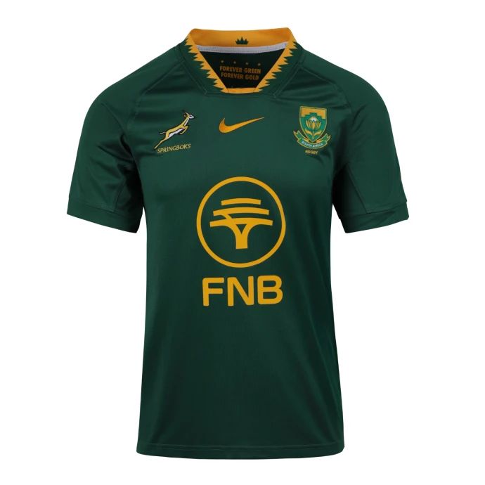 Springbok Rugby Home Shirt - Green and Gold