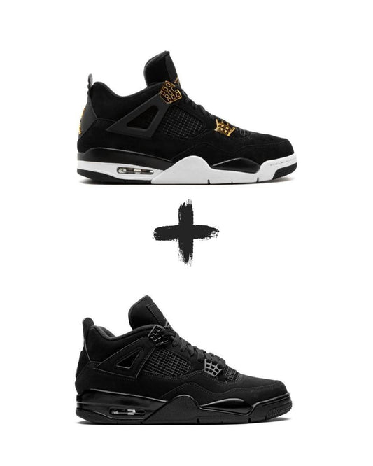 Nike Air Jordan 4 Black Cat + Nike Air Jordan 4 Royalty