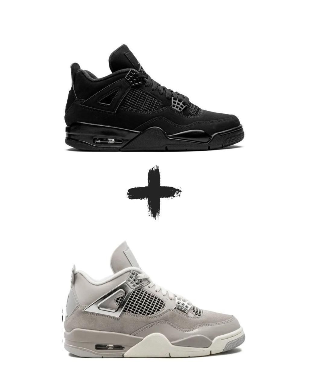 Nike Jordan 4 Black Cat + Nike Jordan 4 frozen moments