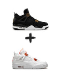 Nike Jordan 4 Royalty + Nike Air Jordan Red Metallic