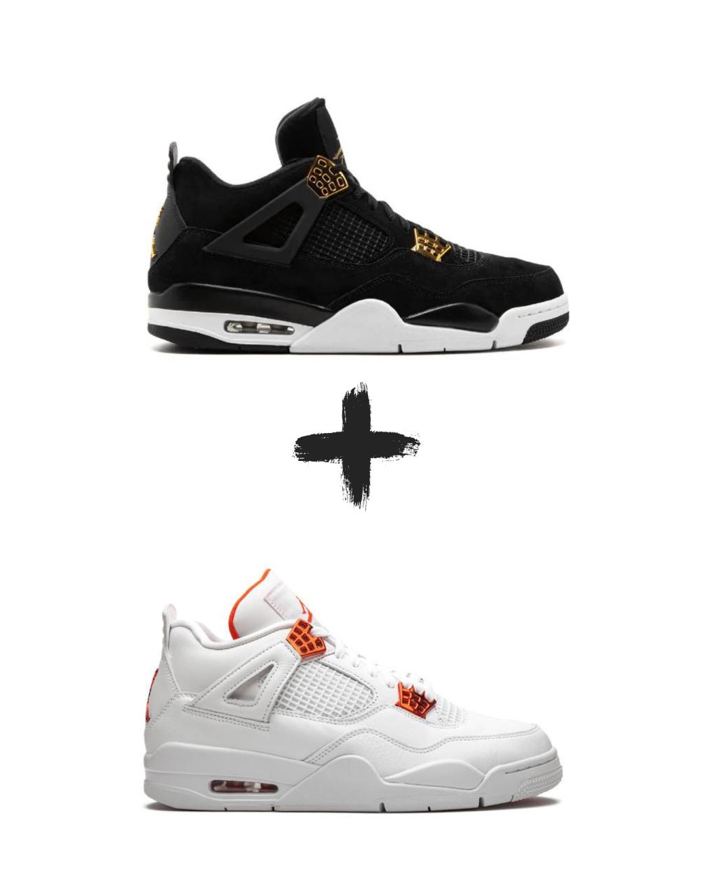 Nike Jordan 4 Royalty + Nike Air Jordan Red Metallic