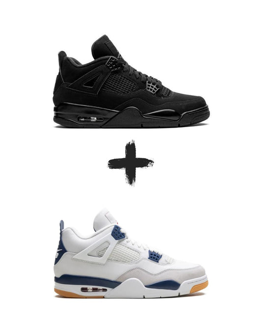 Nike Air Jordan 4 Black Cat + Nike Air Jordan Retro SB Navy